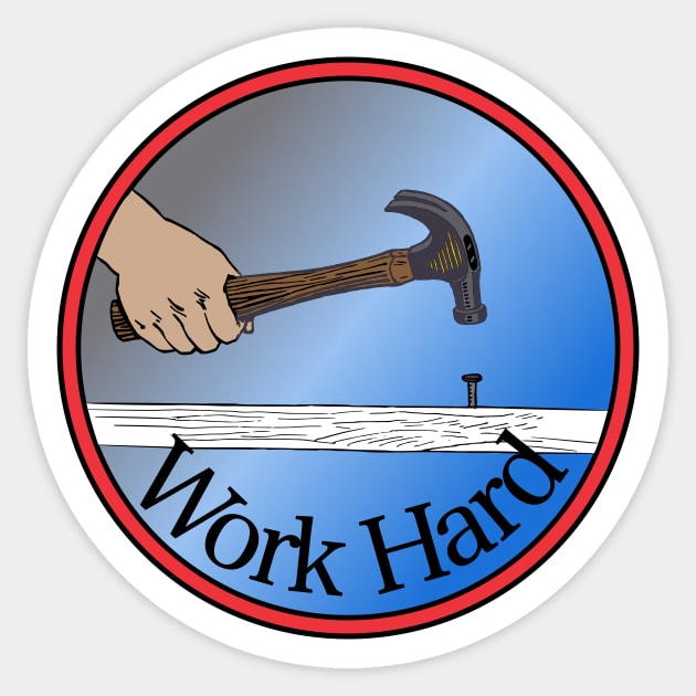 Work Hard Sticker by Sweetblod